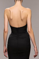 Load image into Gallery viewer, Black Sweetheart Mermaid Long Formal Dress with Slit