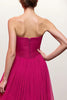 Load image into Gallery viewer, Pink Strapless Ruched Maxi Formal Dress with Slit