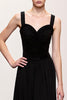 Load image into Gallery viewer, Simple Black A Line Ruched Long Formal Dress