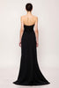 Load image into Gallery viewer, Black Sheath Sweetheart Long Formal Dress with Slit
