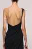 Load image into Gallery viewer, Black Sheath One Shoulder Backless Long Formal Dress