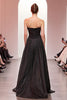 Load image into Gallery viewer, Sparkly Black A Line Strapless Long Formal Dress