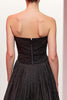 Load image into Gallery viewer, Sparkly Black A Line Strapless Long Formal Dress