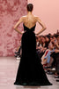 Load image into Gallery viewer, Black Velvet Strapless Mermaid Long Formal Dress
