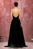 Load image into Gallery viewer, Simple Dark Green Velvet Strapless Long Formal Dress