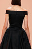Load image into Gallery viewer, Black Off the Shoulder Corset Long Formal Dress with Slit