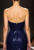 Load image into Gallery viewer, Sparkly Navy Sweetheart Sequin Mermaid Long Formal Dress