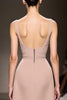 Load image into Gallery viewer, Simple Champagne Satin Backless Mermaid Long Formal Dress