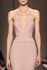 Load image into Gallery viewer, Simple Champagne Backless Mermaid Strapless Long Formal Dress