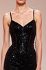 Load image into Gallery viewer, Sparkly Black Sequin Corset Mermaid Long Formal Dress
