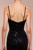 Load image into Gallery viewer, Sparkly Black Sequin Corset Mermaid Long Formal Dress