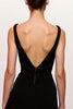 Load image into Gallery viewer, Simple Black V-Neck Backless Sheath Long Formal Dress