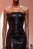 Load image into Gallery viewer, Sparkly Black Sequin Strapless Mermaid Long Formal Dress