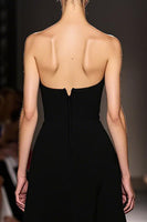 Load image into Gallery viewer, Simple Black Strapless Sheath Long Formal Dress