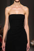 Load image into Gallery viewer, Simple Black Strapless Sheath Long Formal Dress
