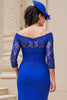 Load image into Gallery viewer, Pine Green Sheath Off The Shoulder Long Wedding Guest Dress with Slit