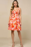 Load image into Gallery viewer, Sunset Floral A Line Short Chiffon Formal Dress