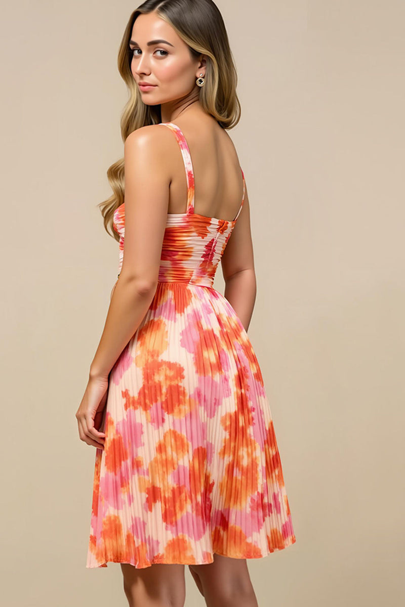 Load image into Gallery viewer, Sunset Floral A Line Short Chiffon Formal Dress
