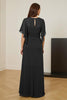 Load image into Gallery viewer, Dark Green V-Neck Chiffon Sheath Ruched Long Mother of the Bride Dress