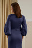 Load image into Gallery viewer, Pine Satin V-Neck Long Mermaid Mother of the Bride Dress