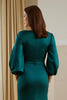 Load image into Gallery viewer, Pine Satin V-Neck Long Mermaid Mother of the Bride Dress