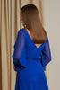 Load image into Gallery viewer, Royal Blue A Line V-Neck Asymmetrical Mother of the Bride Dress