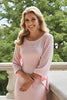 Load image into Gallery viewer, Candy Pink Round Neck A-Line Long Mother of the Bride Dress