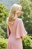Load image into Gallery viewer, Blush Ruched Long A-Line Mother of the Bride Dress with Sleeves