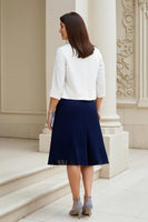 Load image into Gallery viewer, Navy 2 Pieces A Line Chiffon Pleated Midi Mother of the Bride Dress