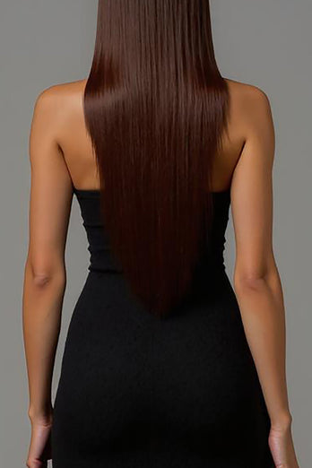 Black Sheath Spaghetti Straps Long Formal Dress with Lace