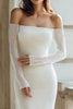 Load image into Gallery viewer, Ivory Off The Shoulder Mermaid Long Sleeves Wedding Dress