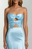 Load image into Gallery viewer, Dark Green Sweetheart Mermaid Satin Long Formal Dress