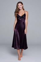 Load image into Gallery viewer, Black Spaghetti Straps Velvet A-Line Tea Length Holiday Party Dress