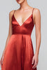 Load image into Gallery viewer, Red Spaghetti Straps Satin A-Line Long Formal Dress