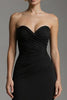 Load image into Gallery viewer, Black Sweetheart Ruched Mermaid Ruffled Long Formal Dress