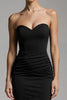 Load image into Gallery viewer, Black Sweetheart Mermaid Ruffled Long Formal Dress