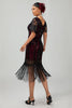 Load image into Gallery viewer, Sparkly Black Golden Bodycon Sequins Short 1920s Dress with Sleeves