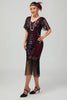 Load image into Gallery viewer, Sparkly Black Golden Bodycon Sequins Short 1920s Dress with Sleeves