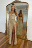 Load image into Gallery viewer, Sparkly Red Sweetheart Sequins Mermaid Long Corset Formal Dress with Beading