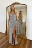 Load image into Gallery viewer, Sparkly Red Sweetheart Sequins Mermaid Long Corset Formal Dress with Beading