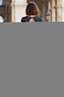 Load image into Gallery viewer, Navy Chiffon Round Neck A-Line Long Mother of the Bride Dress with Appliques