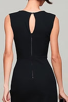 Load image into Gallery viewer, Simple Black Mermaid Boat Neck Long Formal Dress