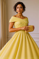 Load image into Gallery viewer, Sparkly Daffodil Sequin Mid-Calf Mother of the Bride Dress