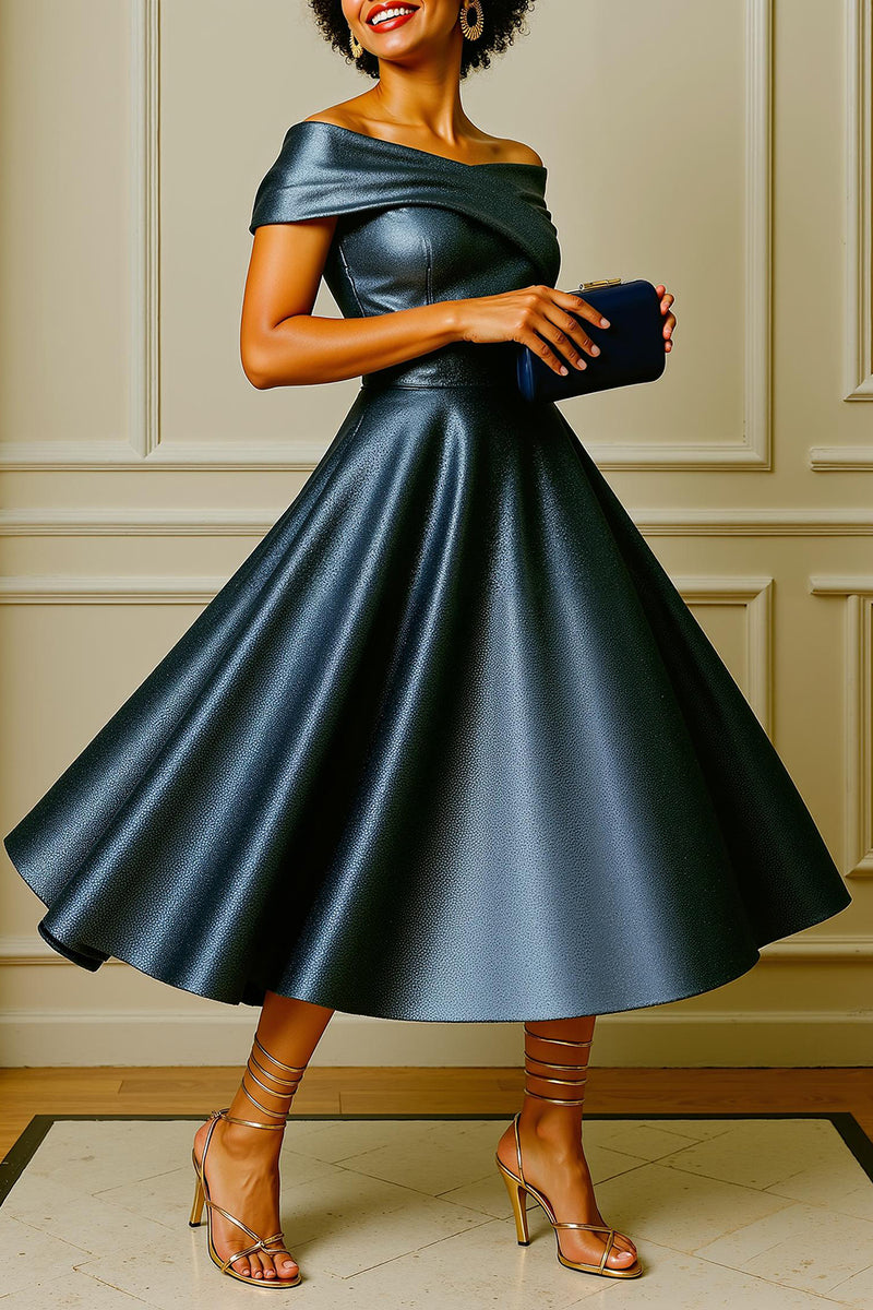 Load image into Gallery viewer, Sparkly Daffodil Sequin Mid-Calf Mother of the Bride Dress