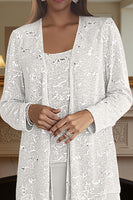 Load image into Gallery viewer, Sparkly Sequin 3 Piece Long Mother of the Bride Pant Suits with Jacket