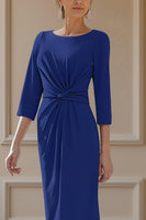 Load image into Gallery viewer, Lilac Ruched Ankle Length Mother of the Bride Dress with Feathers