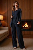 Load image into Gallery viewer, Royal Blue 3 Piece Long Mother of the Bride Pant Suits with Jacket
