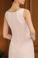 Load image into Gallery viewer, Blush Pink 2 Piece Tea Length Mother of the Bride Dress with Lace Jacket