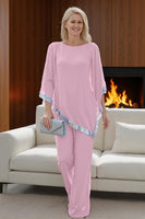 Load image into Gallery viewer, Sparkly Navy 2 Piece Long Mother of the Bride Pant Suits