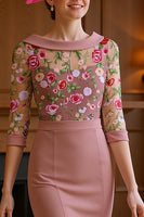 Load image into Gallery viewer, Mint Green Floral Mermaid High Low Mother of the Bride Dress